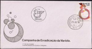 Brazil 1978 Eradication of Smallpox Sc. 1565 FDC