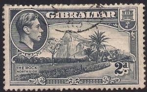 Gibraltar 1938 - 51 KGV1 2d Grey Rock Gibraltar SG 124 ( J1346 )