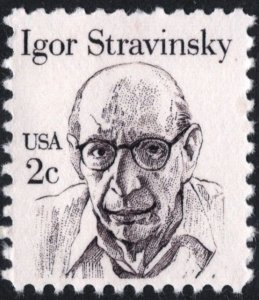 SC#1845 2¢ Great Americans: Igor Stravinsky Single (1982) MNH