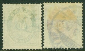 EDW1949SELL : ICELAND 1892 Scott #19-20 Both Very Fine, Used. Catalog $315.00. 