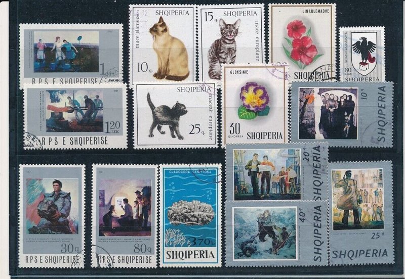 D395718 Albania Nice selection of VFU Used stamps