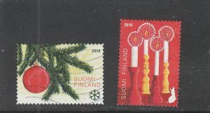 Finland  Scott#  1576-1577  Used  (2018 Christmas)