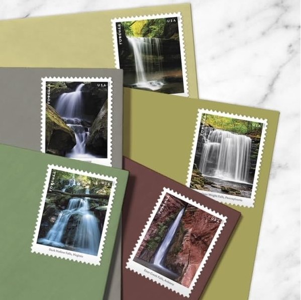 2023 waterfall  forever stamps  8 Sheets of 12,total 96pcs