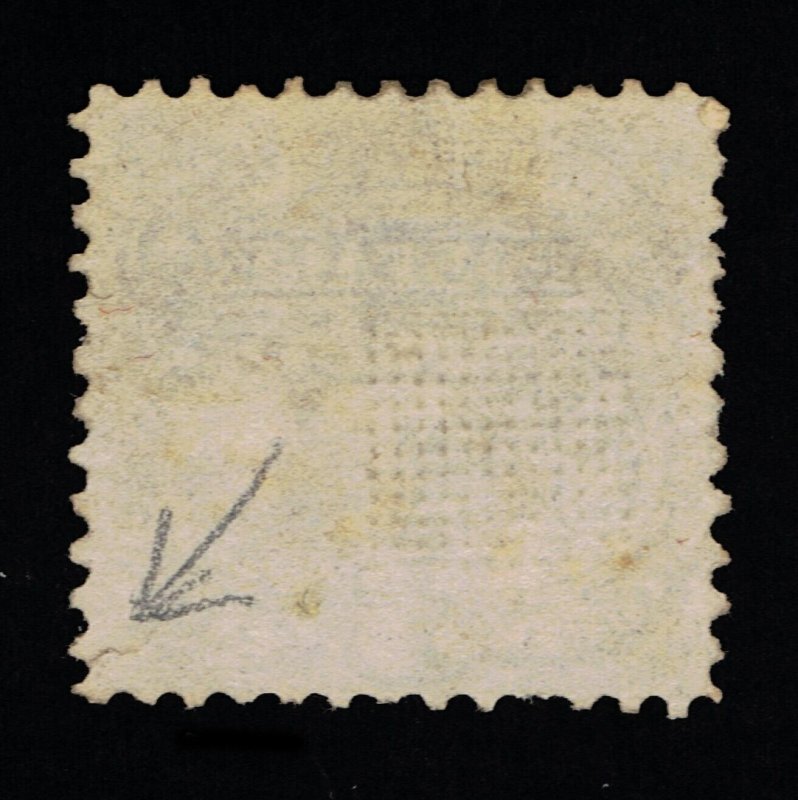 EXCELLENT GENUINE SCOTT #114 F-VF MINT NG WELL-DEFINED G-GRILL 1869 ULTRAMARINE
