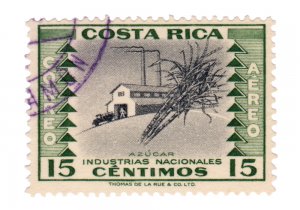 COSTA RICA AIRMAIL STAMP 1954. SCOTT # C229. USED