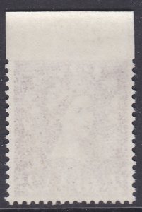 S40a 2d Edward Light Red Brown, Imperf between stamp and top margin U/M PERFECT