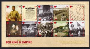 New Zealand 2014 World War I Centenary Mint MNH Miniature Sheet SC 2542e