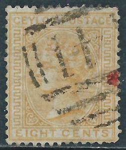 Ceylon, Sc #66, 8c Used