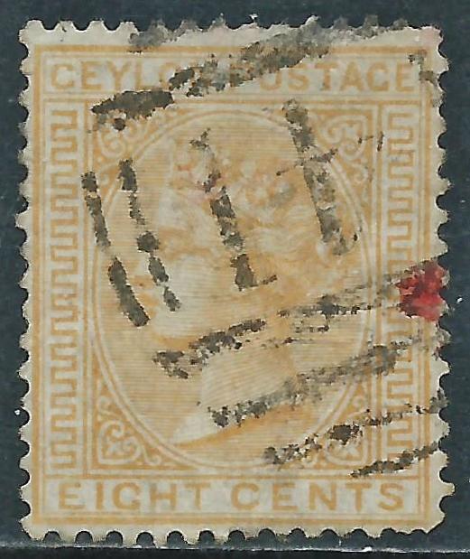 Ceylon, Sc #66, 8c Used