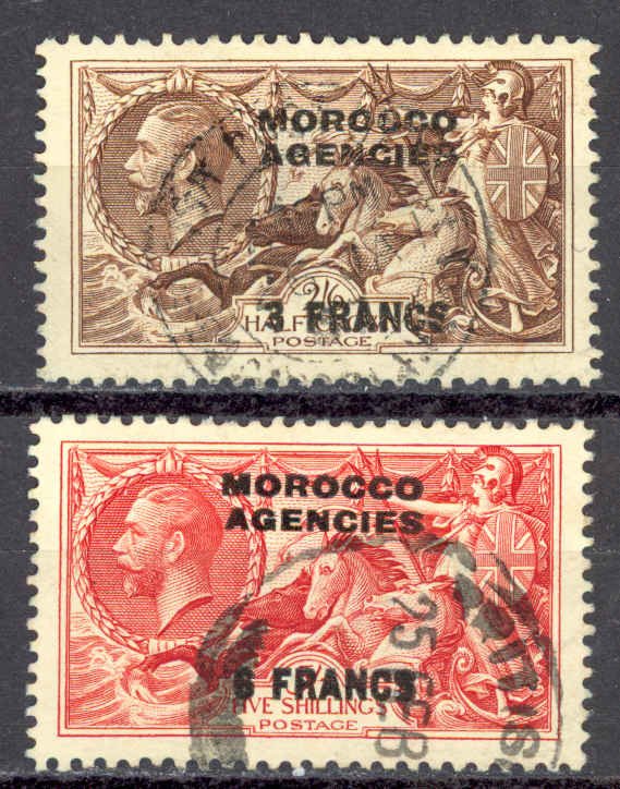 Great Britain Morocco Sc# 435-436 Used 1935-1937 King George V