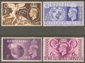 GREAT BRITAIN Sc# 271 - 274 MNH F Set of 4 Olympic Games 1948