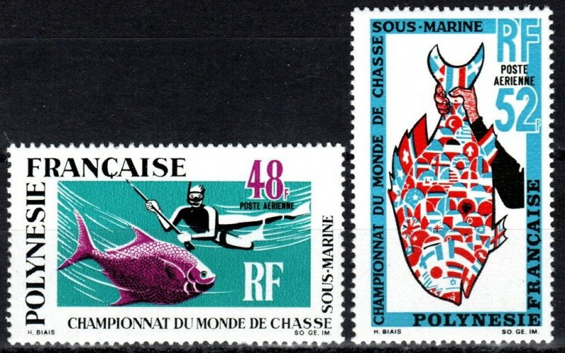 French Polynesia #C52-3 MNH  CV $75.00 (X7188)