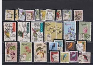 Uganda Various Birds and Flowers Stamps Ref 24912