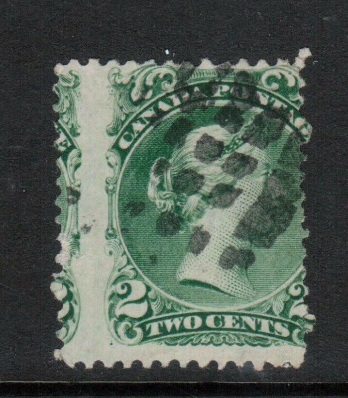 Canada #24a Used Rare Watermarked Misperf - Dramatic & One Of A Kind