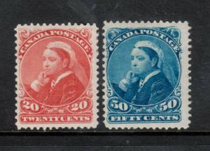 Canada #46 & #47 Very Fine Mint Lightly Hinged Bright & Fresh Set