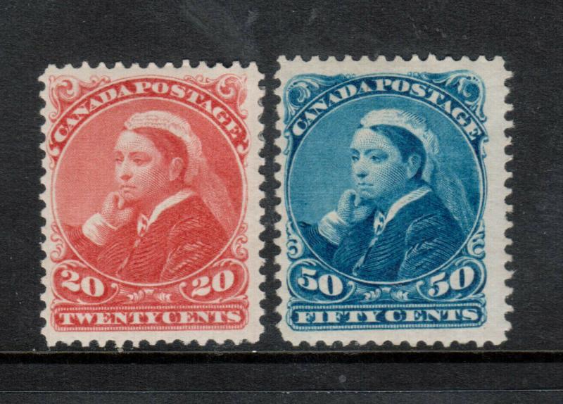 Canada #46 & #47 Very Fine Mint Lightly Hinged Bright & Fresh Set