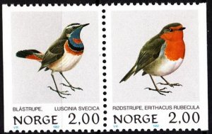 NORWAY 1982 Definitive: FAUNA Birds. Pair, MNH