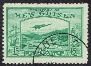 NEW GUINEA 1935 BULOLO AIRMAIL 5 POUNDS USED