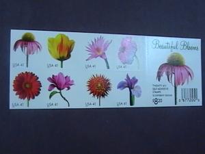 U.S.# 4176-4185(4185a)-MINT/NH-BOOKLET PANE OF 20-BEAUTIFUL BLOOMS- FLOWERS-2007