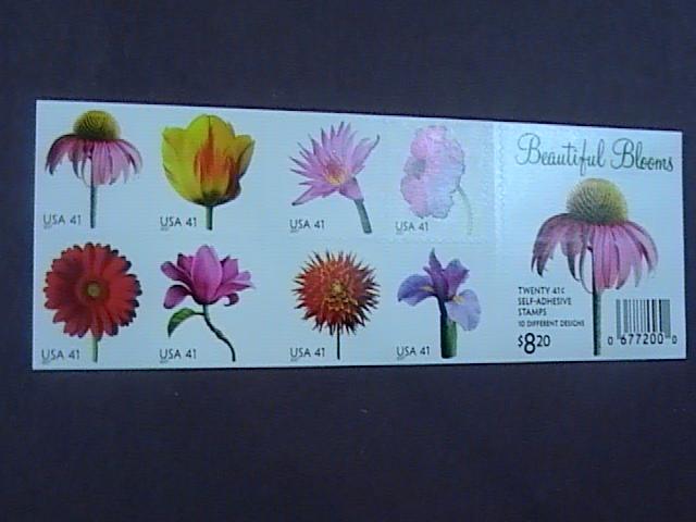 U.S.# 4176-4185(4185a)-MINT/NH-BOOKLET PANE OF 20-BEAUTIFUL BLOOMS- FLOWERS-2007