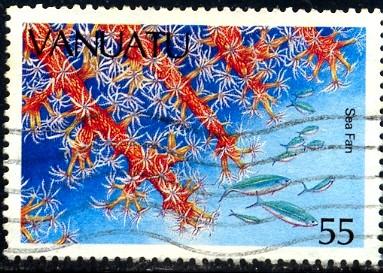 Marine Life, Sea Fan, Vanuatu stamp SC#428 used