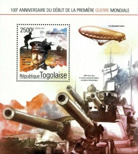 Togo 2014 - Beginning of World War I, 100 Years, Tanks - Souvenir Sheet - MNH