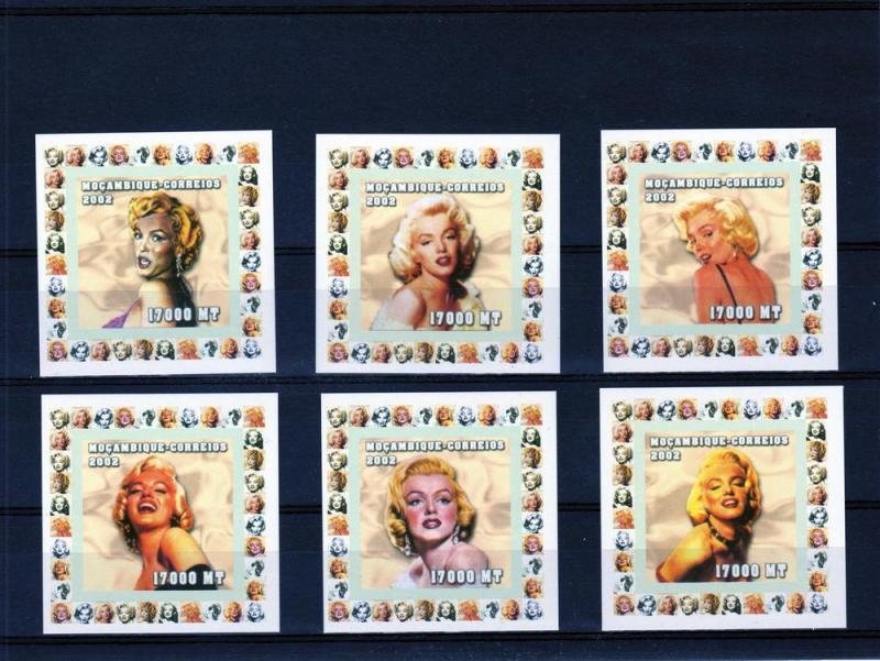 Mozambique 2002 Marilyn Monroe 6 SS MNH Mi.# 2427-2432