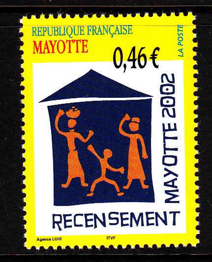 Mayotte MNH Scott #179 46c 2002 Census