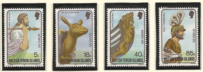 Virgin islands 1974 Interpex set MNH S.C. 280-283