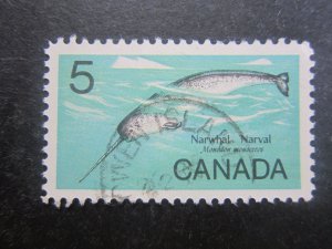 Canada #480 Wildlife Narwhal Fish Nice stamps {ca338}