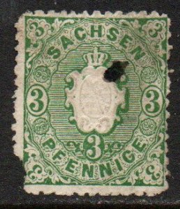 German States - Saxony Sc #15 Used