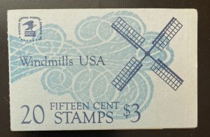 US #1742a COMPLETE BOOK, Windmills, new