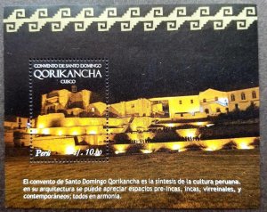 *FREE SHIP Peru Dominican Convent of Qorikancha 2013 Historical Sites (ms) MNH