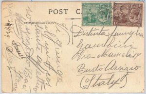 40141-TRINIDAD & TOBAGO - POSTAL HISTORY - POSTCARD to ITALY 1929