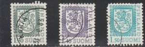 Finland # 631-633, Coat of Arms, Used