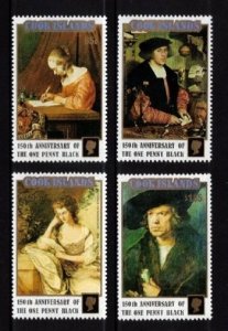 Cook Island 1990 Paintings about Penny Black by Durer etc. (4v) MNH CV$10