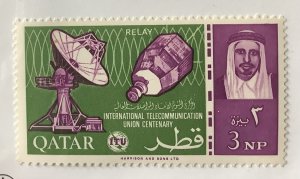 Qatar 1965 Scott 63 MH - 3np,  100th Anniversary of ITU