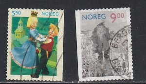 Norway # 1329-1330, Fairy Tales, Used. 1/2 Cat.