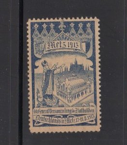 German Charity Stamp - 1913 Assembly of Catholics of Germany, Metz