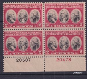 BOBPLATES US #703 Yorktown Bottom Plate Block 20478 20507 F-VF LH SCV=$3