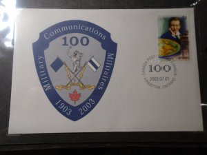 Canada  Special Event Covers   S56  Military Communications  2003