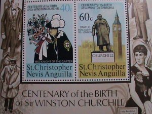 ST.CHRISTOPHER-NEVIS-ANQUILLA-1974 CENTENARY   SIR WINSTON CHURCHILL MNH