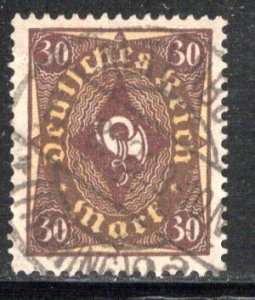 Germany Reich Scott # 183, used, variation rotary print, experts h/s, Mi # 208W