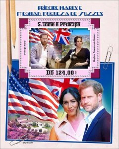 Sao Tome & Principe 2021 MNH Royalty Stamps Prince Harry & Meghan 1v S/S