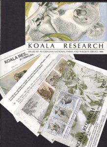 1990 Australia Cinderella Koala Research Minisheets (4) MNH with folio