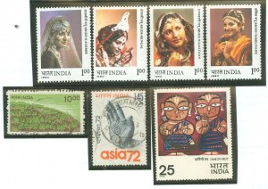 India #565/792/886-889/900 Unused Single