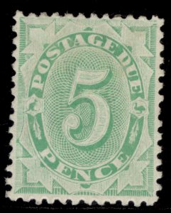 AUSTRALIA EDVII SG D27, 5d emerald-green or dull green, M MINT. Cat £65.