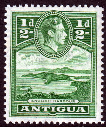 Antigua KGVI 1938 0.5d Green SG98 Mint Never Hinged MNH UMM