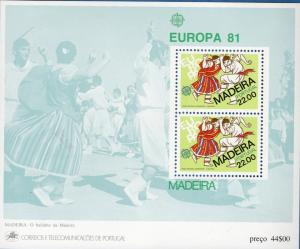 Portugal Madeira 1981 Europa CEPT Folklore perf.sheet Mi.B2 MNH CB.001