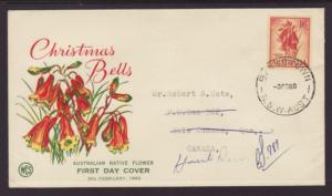 Australia 326 Christmas Bells Flowers WCS Typed FDC